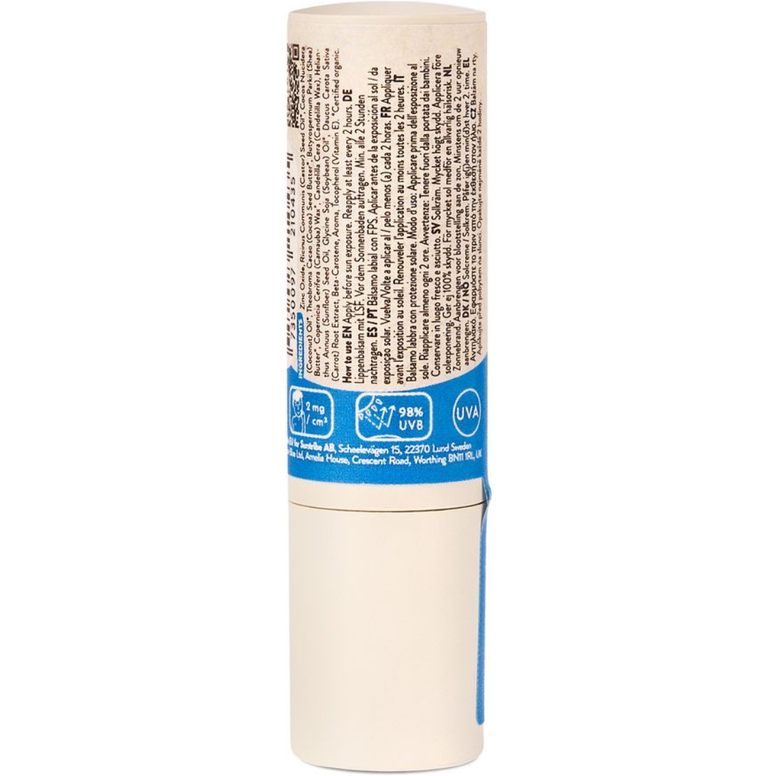 2026 Suntribe Organic Mineral Zinc Lip Balm SPF 50 STLBZS